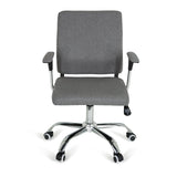Dark grey Home Office Executive Chair CHARLES I with armrests and five-caster base by hjh OFFICE – 360-degree view (front view 0°)