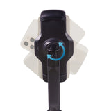 Ball joint with blue rotation arrow of the FLEXMOBI III mobile phone & tablet holder in black by hjh OFFICE