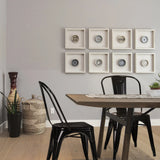 Black metal Bistro chairs VANTAGGIO COMFORT at a wooden table by hjh OFFICE