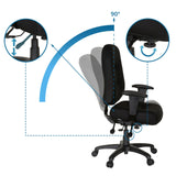 Adjustable backrest with 90 degree recline of the Professional Office Chair ZENIT XXL by hjh OFFICE