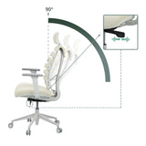 Adjustable backrest of the ERGO LINE W professional office chair with a tilt angle of up to 90° by hjh OFFICE