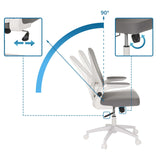 Adjustable backrest with a 90 degree tilt angle of the Home Office Chair BELIO W by hjh OFFICE