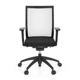 Black Professional Office Chair ASPEN with mesh back and five-caster base by hjh OFFICE – 360-degree view (front view 0°)