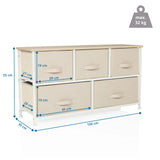 Dimensional drawing of the Chest of drawers FOLDAR with 100 × 30 cm and a maximum load of 32 kg by hjh LIVING