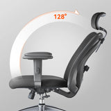 Adjustable 128-degree reclining angle of the backrest of the Professional Office Chair M18-M148 by Sihoo