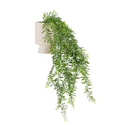 Hanging plant Filix in green with a cream-white, ribbed outer pot by hjh OFFICE