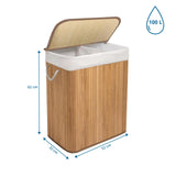 Dimensional drawing of the Laundry basket FALSTER XL B with 62 x 52 x 32 cm and 100 L capacity by hjh LIVING