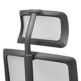 Height-adjustable mesh headrest of the ARCEO B Professional Office Chair in black by hjh OFFICE