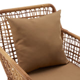 Brown cushion in the weave of the Tavaro Korvik upholstered chair by hjh LIVING