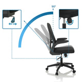 Adjustable backrest with 90 degree recline and height adjustment of the Home Office Chair BELIO by hjh OFFICE