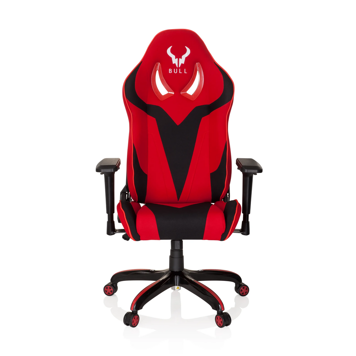 Red and black Gaming chair PROMOTER II with armrests and five-caster base by hjh OFFICE – 360-degree view (front view 0°)