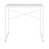 White Office Desk EASY UP H I with a minimalist frame and an X-brace by hjh OFFICE – 360-degree view (front view 0°)