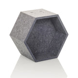 Grey hexagonal felt partition wall FLEXMIUT STORE S by hjh OFFICE – 360-degree view (front three-quarter view 30°)
