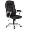 Gamingstuhl RELAX AB100 in Schwarz mit roten Zierstreifen und Steppmuster von MyBuero