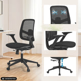 Home Office Chair Malio in black with mesh back and height-adjustable base by hjh OFFICE (AI-generated image)