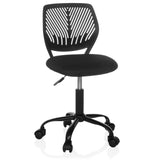 Black Swivel Chair – Children KID QB with mesh back and five-caster base by hjh OFFICE – 360-degree view (front view 15°)