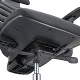 Underside of the seat with adjustment levers of the ERGO LINE II PRO Professional Office Chair in black by hjh OFFICE