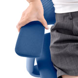 Blue armrest of the Ergomy Colore Home Office Chair with fabric cover by MyBuero