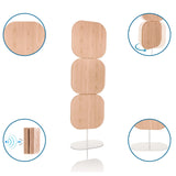 Rotatable, sound-absorbing partition walls FLEXMIUT W in beige on a base by hjh OFFICE