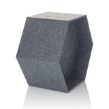 Grey hexagonal felt partition wall FLEXMIUT STORE B by hjh OFFICE – 360-degree view (front three-quarter view 60°)