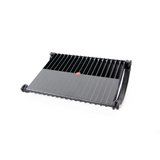 Black Footrest PODI with ribbed structure and side handles by hjh OFFICE – 360-degree view (side profile 111°)