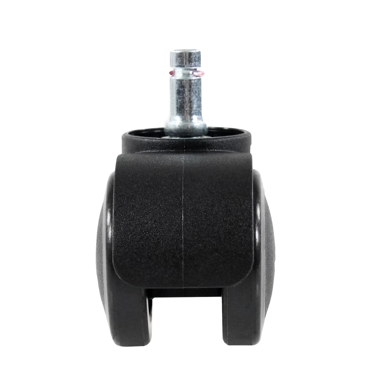 Black 5x ROLO ESD 10mm/50mm castors for hard floors with silver-coloured metal pin by hjh OFFICE