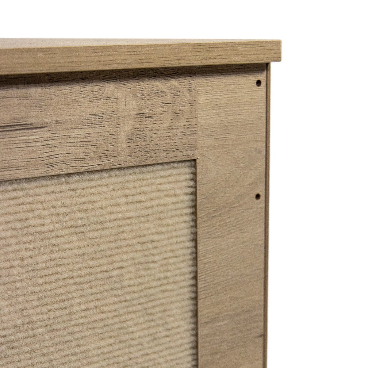 Oak wood corner joint with textured inner wall of the Cat house KITTY PAWBOX 1 by hjh LIVING
