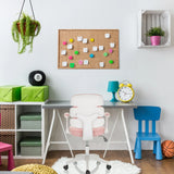 Pink Swivel Chair – Children KID ERGOLINO W with white base and castors by hjh OFFICE