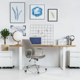 Grey Home Office Executive Chair THEO I with quilted backrest and castors by hjh OFFICE