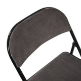 Dark grey velvet backrest of the Folding chair TUDELA I by hjh OFFICE