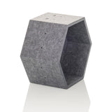 Grey hexagonal felt partition wall FLEXMIUT STORE S by hjh OFFICE – 360-degree view (front three-quarter view 60°)