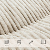 Beige cord fabric of the Beanbags Sitzolo R by hjh LIVING