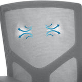 Breathable mesh backrest of the Cantilever chair BRETON V W in grey by hjh OFFICE