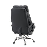 Rear view of the Home Office Executive Chair Relax Legoro in black with a chrome base by MyBuero