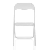 White Folding chair TUDELA BASIC with padded seat and backrest by hjh OFFICE – 360-degree view (front view 0°)