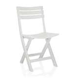 White Outdoor chair TRAVANO with a backrest consisting of three crossbars by hjh LIVING – 360-degree view (front three-quarter view 30°)