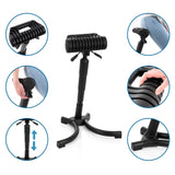 Height-adjustable black Standing aid TOP WORK 33 with padded seat and base by hjh OFFICE