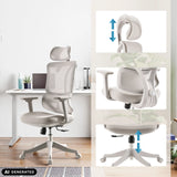 Adjustable headrest, armrests and seat height of the Ergomy Colore Home Office Chair by MyBuero (AI-generated image)