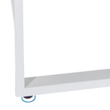 Height-adjustable foot of the WORKSPACE LIGHT I Office Desk in white by hjh OFFICE