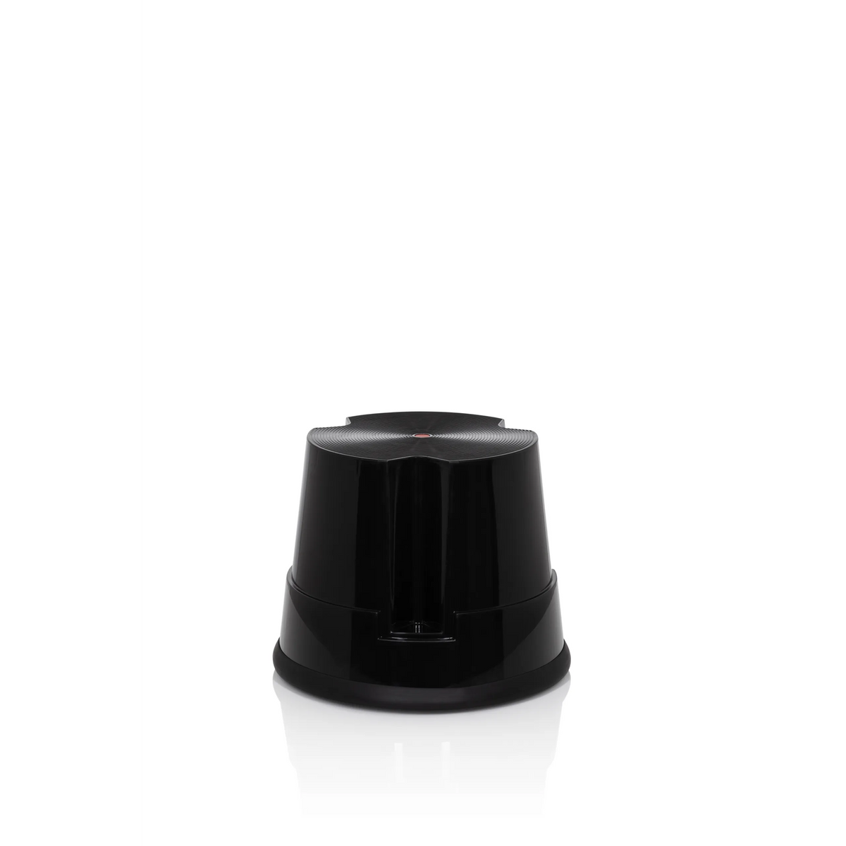 Black Step stool TIO-S with non-slip surface by hjh OFFICE – 360-degree view (front view 0°)