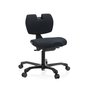 EvoShift office chair with black fabric upholstery and five castors by hjh OFFICE