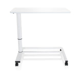White Standing desk STAND II with height-adjustable leg and caster base by hjh OFFICE – 360-degree view (front view 0°)