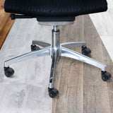 Five-star base with black castors 5x ROLO ESD 10mm/50mm made of polished aluminium by hjh OFFICE