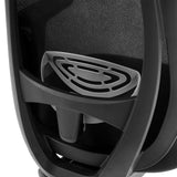 Lumbar support with grey plastic cover of the Vivadapt Professional Office Chair in black by hjh OFFICE
