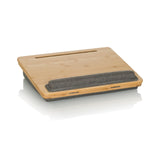 Brown Laptop Pad COMFILAP III with grey wrist rest by hjh OFFICE – 360-degree view (front view 12°)