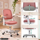 Adjustable backrest, armrest and seat height of the Kiddy Smart Step children's swivel chair by hjh OFFICE (AI-generated image)