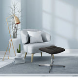 Black upholstered stool SARANTO with square padded seat and metal cross base by hjh OFFICE
