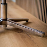 Polished metal frame with star base of the Lounge Chair ARTEMIA by hjh OFFICE
