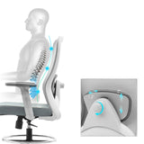 Adjustable lumbar support of the Counter chair Top Work 44 W with a depth of 1.2" by hjh OFFICE