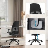 Height-adjustable lumbar support and gas lift of the Professional Office Chair Skandis by hjh OFFICE (AI-generated image)